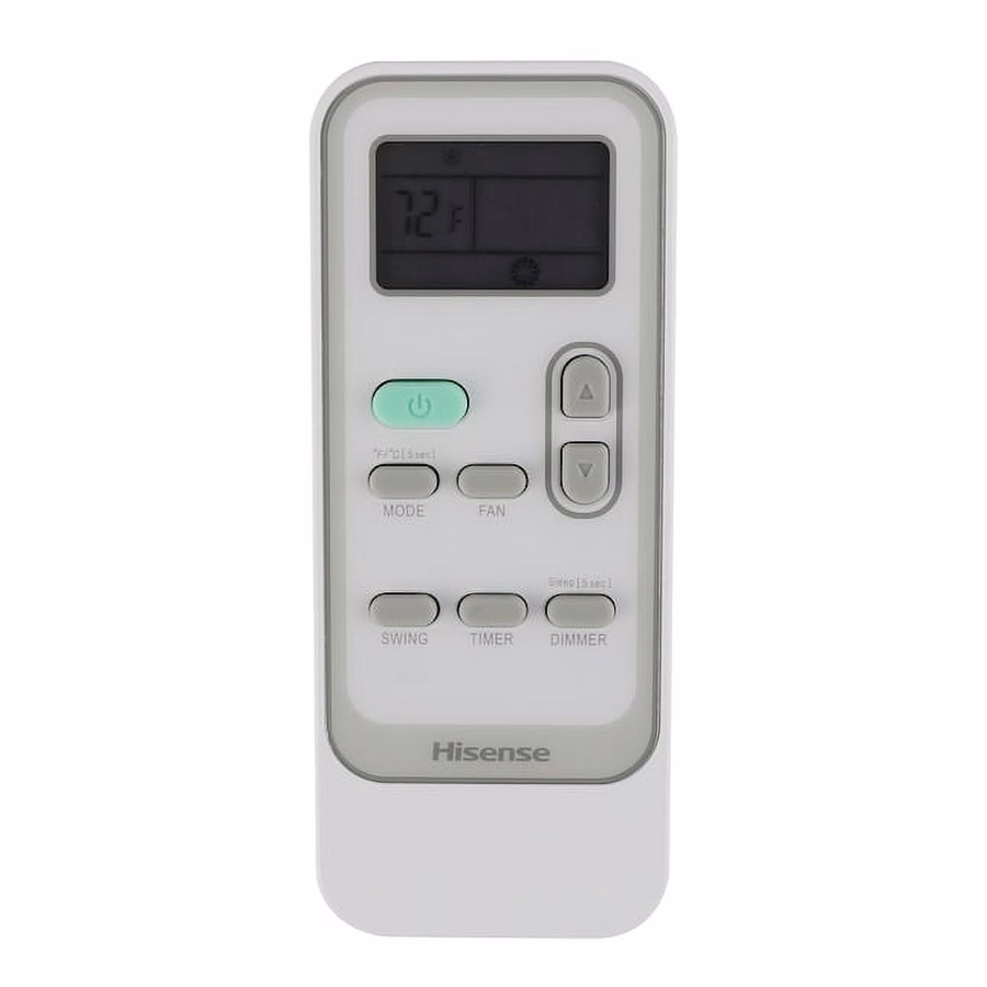 Condizionatore portatile Hisense da 10.000 BTU (15.000 BTU ASHRAE) con doppio tubo, pompa di calore e Wi-Fi, colore grigio (ricondizionato)