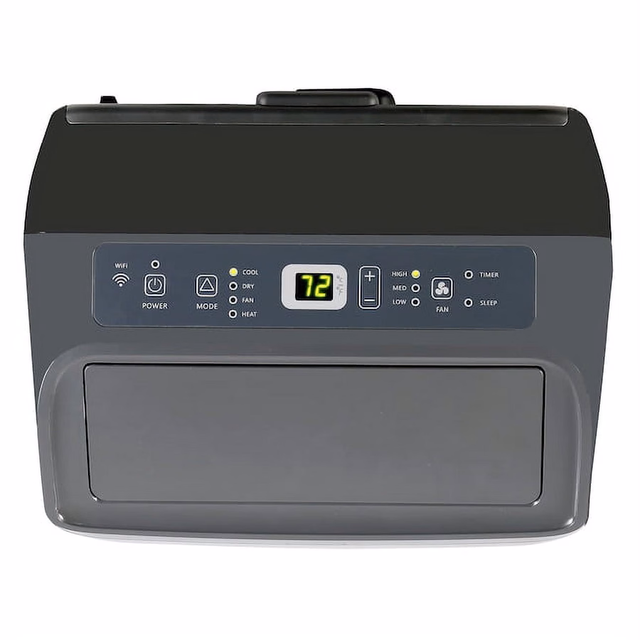 Condizionatore portatile Hisense da 10.000 BTU (15.000 BTU ASHRAE) con doppio tubo, pompa di calore e Wi-Fi, colore grigio (ricondizionato)