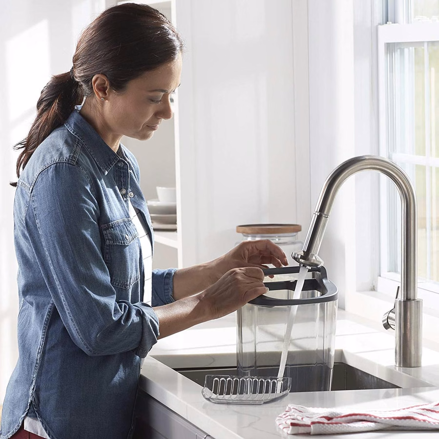 Umidificatore a torre Honeywell con riempimento dall'alto e sistema di raffreddamento ad acqua, dotato di igrostato digitale - Nero, HEV620B