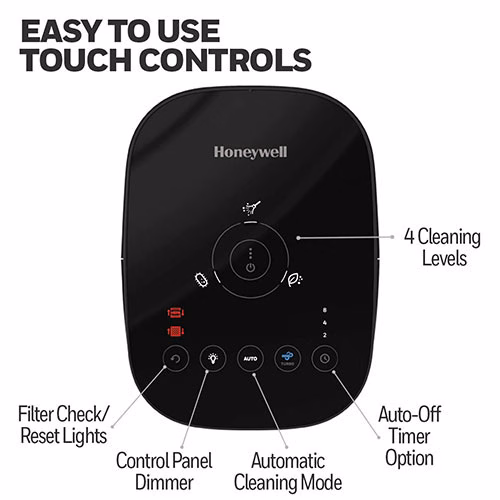 Purificatore d'aria compatto a torre HEPA Honeywell Allergen Plus - Nero, HPA080B