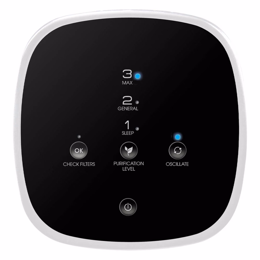 Purificatore d'aria a torre oscillante Honeywell Air Genius 3 con filtro permanente lavabile - Bianco, HFD300