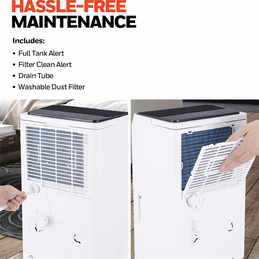 Deumidificatore portatile intelligente Honeywell TPFIT50AWK da 50 pinte con controllo vocale Alexa.