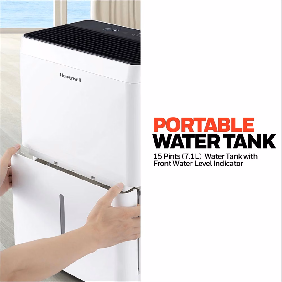 Deumidificatore portatile Honeywell TPFIT50WK da 50 pinte con certificazione Energy Star.