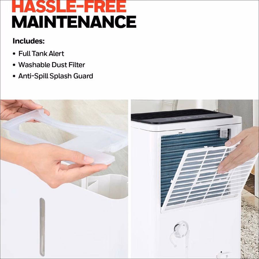 Deumidificatore portatile Honeywell TPFIT50WK da 50 pinte con certificazione Energy Star.