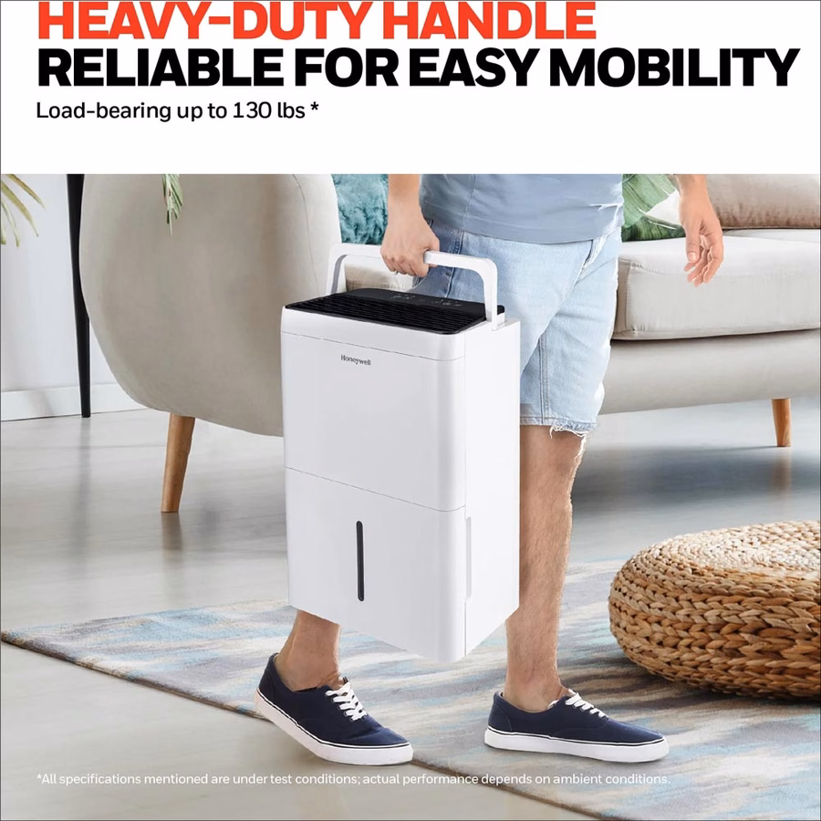 Deumidificatore portatile Honeywell TPFIT50WK da 50 pinte con certificazione Energy Star.